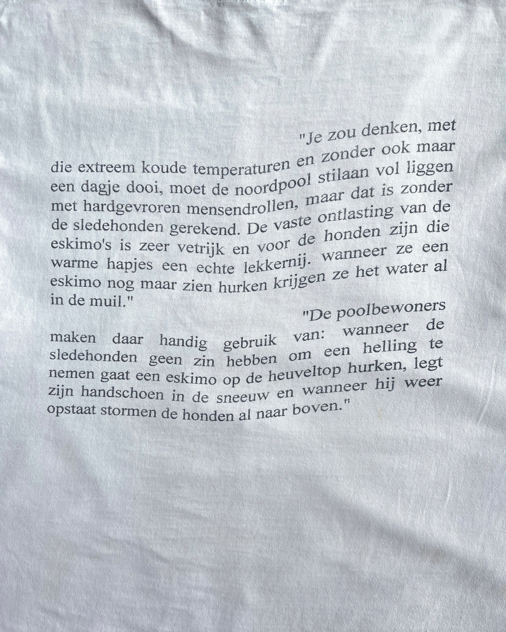 1990S 'STRAATJE ZONDER EINDE' SINGLE STITCH WORDING TEE (XL)