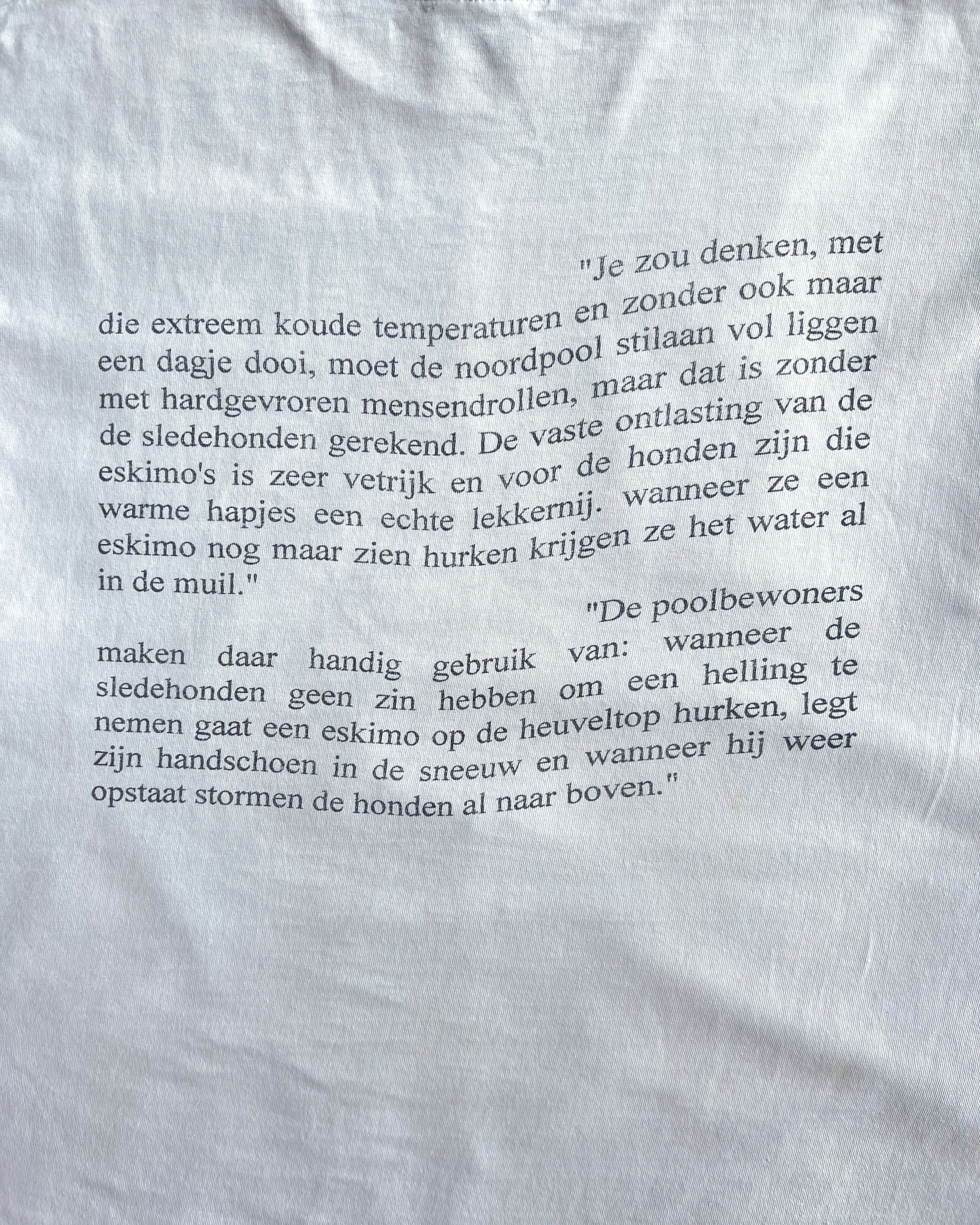 1990S 'STRAATJE ZONDER EINDE' SINGLE STITCH WORDING TEE (XL)