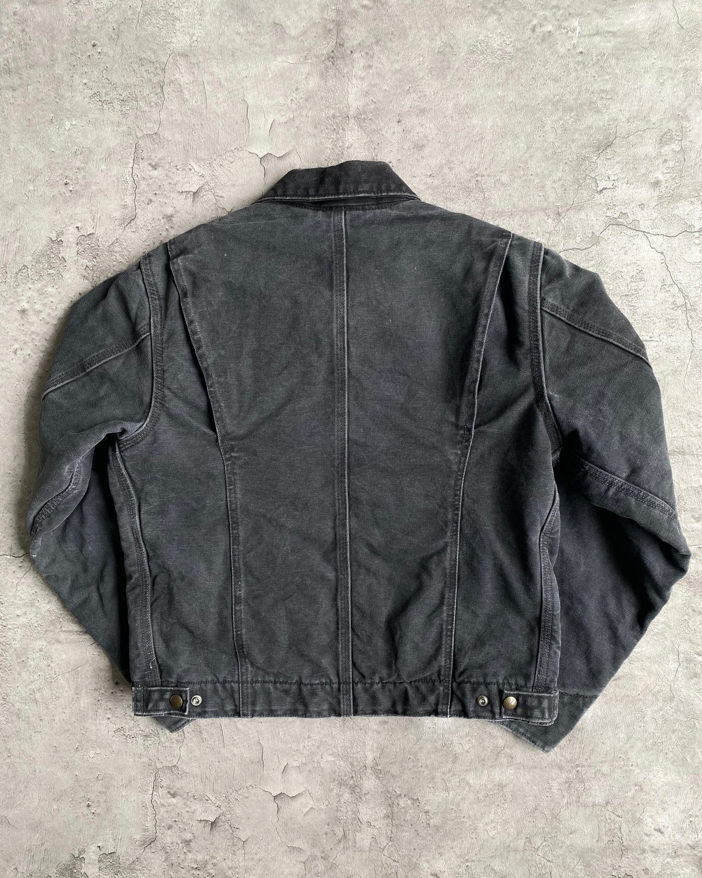 1990S FADED BLACK CARHARTT DETROIT JACKET (S/M)