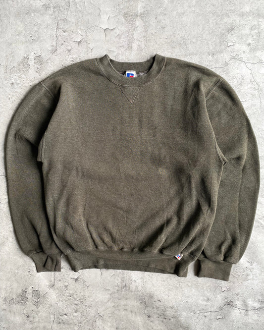 1990S RUSSELL FADED BRONZE BLANK CREWNECK SWEATSHIRT (M)