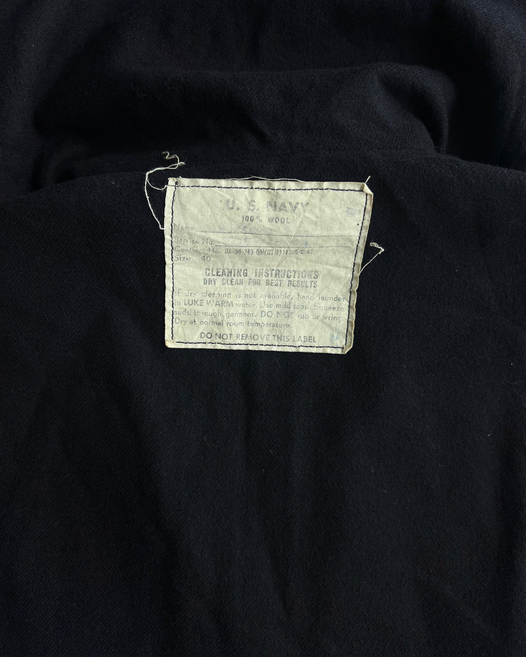 1940S WWII US NAVY WOOL UNIFORM (M)
