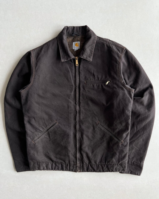 FADED BLACK CARHARTT DETROIT WORK JACKET (M)