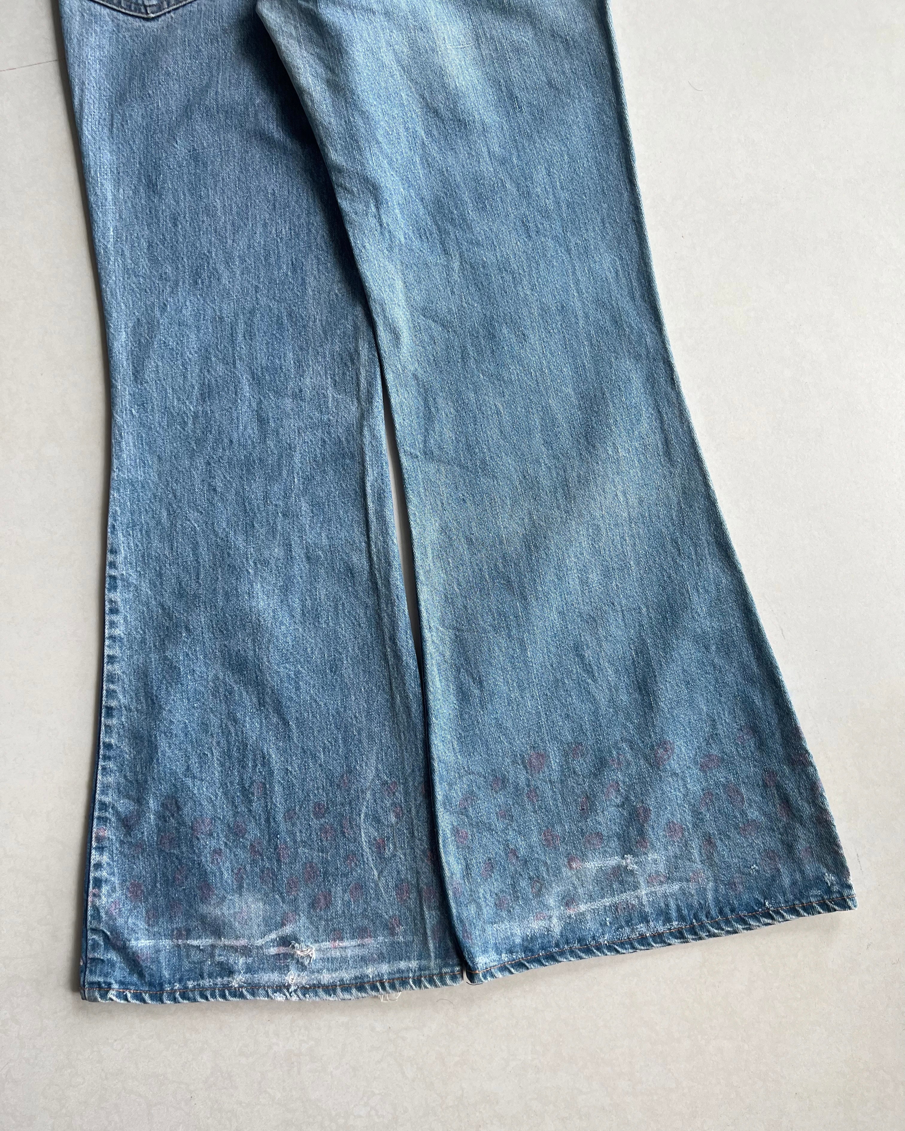 1970S FADED WASHED LEVI'S 684 BOOTCUT JEANS (34X34)