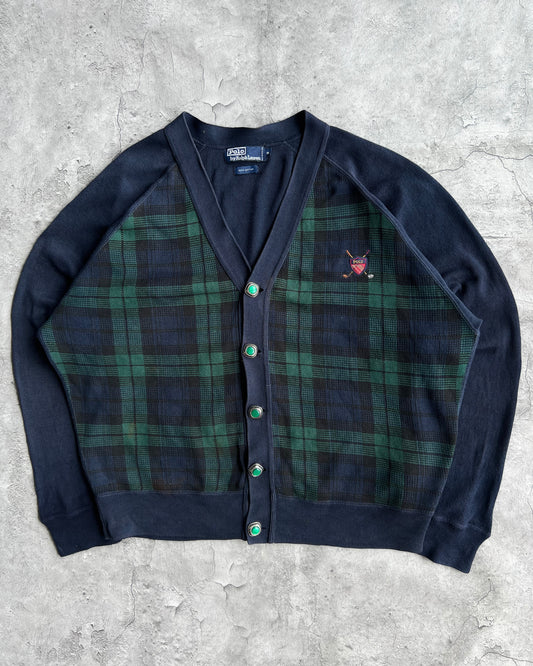 1980S POLO RALPH LAUREN KNITTED CARDIGAN (M)