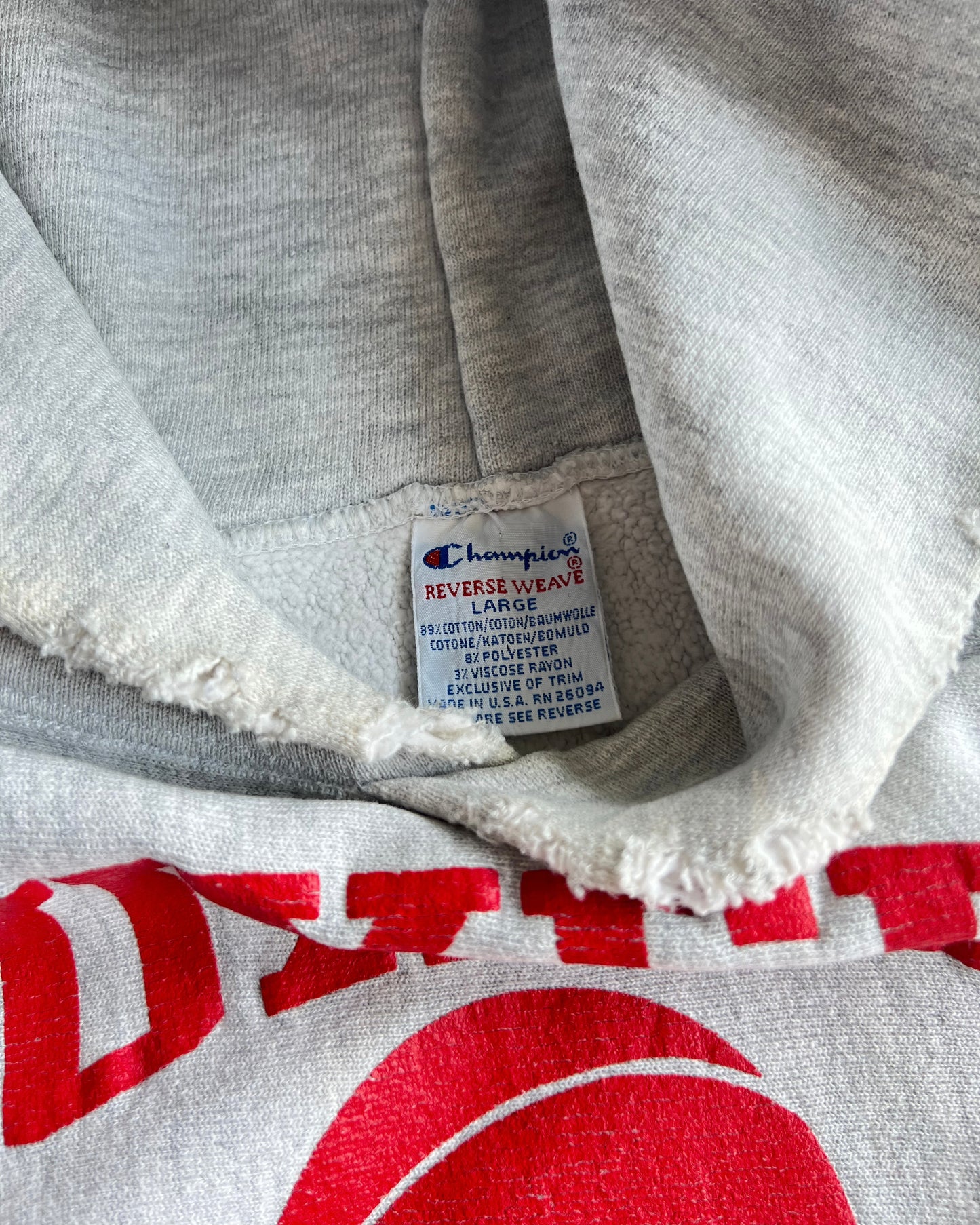 1990S 'TUXEDD BASKETBALL' CHAMPION REVERSE WEAVE HOODIE (L)