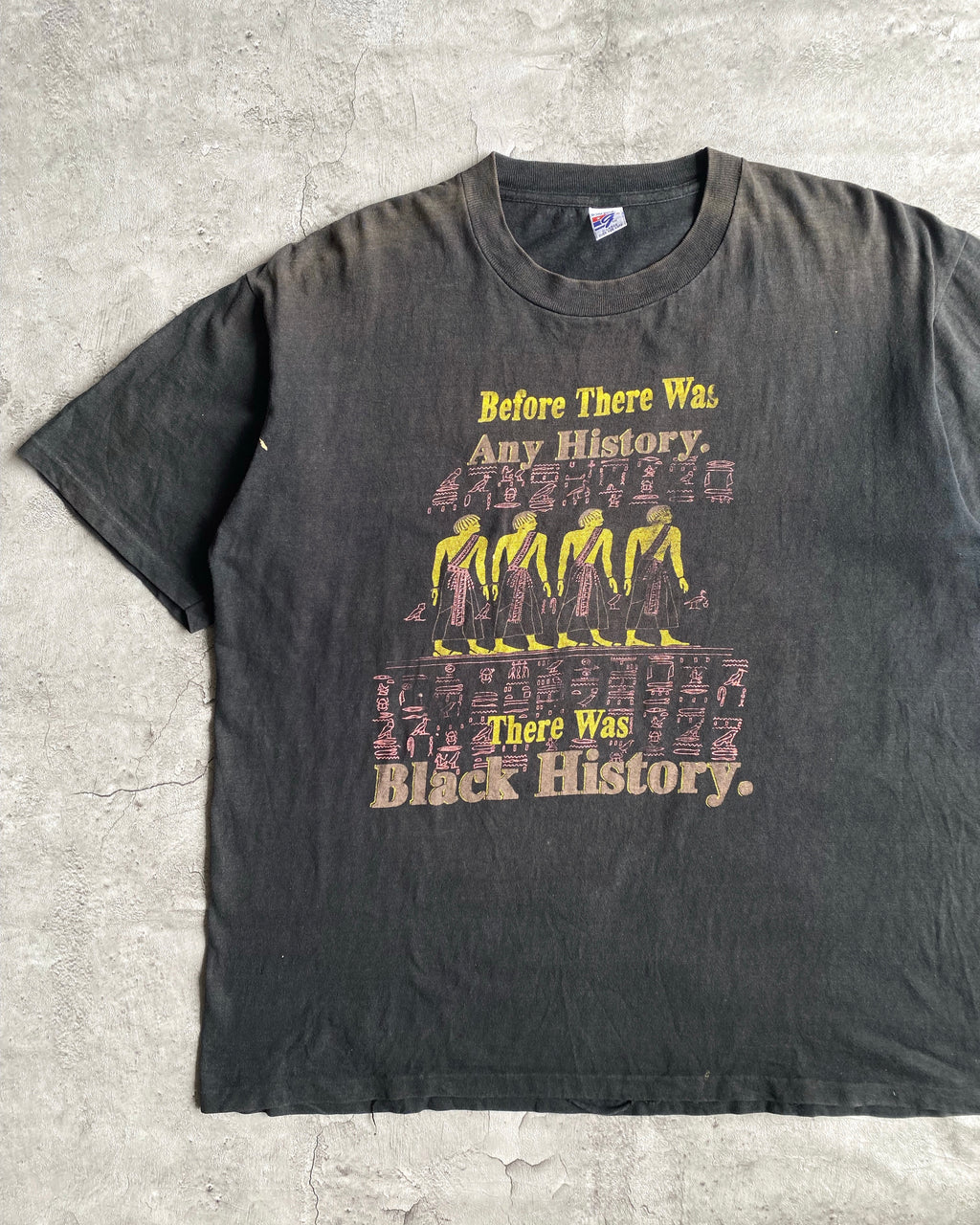 1990S SUN FADED ‘BLACK HISTORY’ SINGLE STITCH TEE (L/XL)