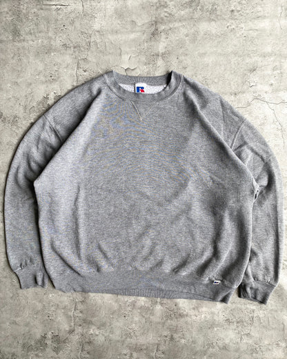 1990S RUSSELL GREY BLANK CREWNECK SWEATSHIRT (L/XL)