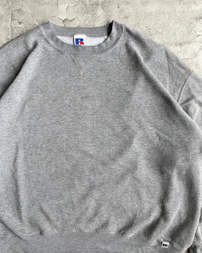 1990S RUSSELL GREY BLANK CREWNECK SWEATSHIRT (L/XL)