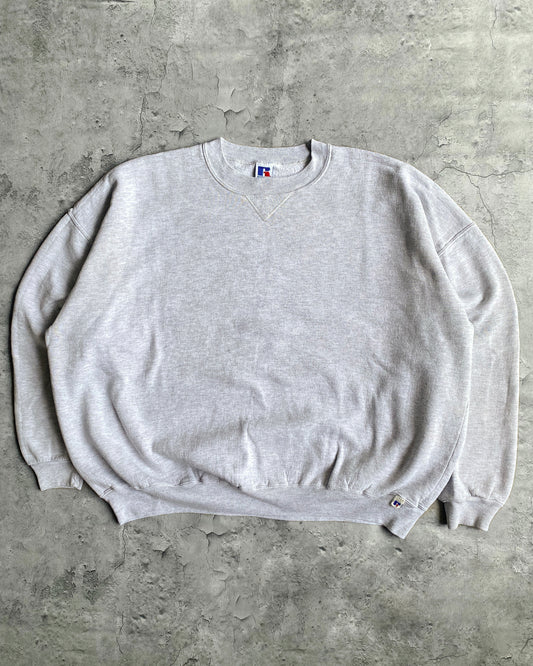 1990S RUSSELL LIGHT GREY BLANK CREWNECK SWEATSHIRT (XXXL)
