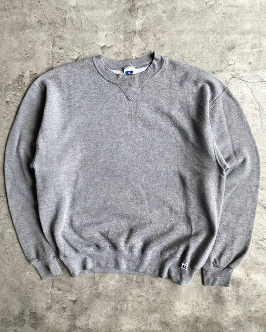 1990S RUSSELL GREY BLANK CREWNECK SWEATSHIRT (S-L)