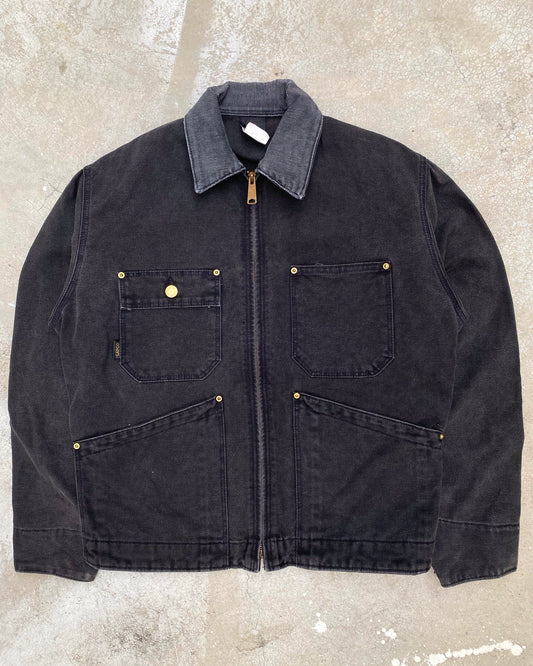 1990S FADED BLACK LAPCO WORK JACKET (M/L)