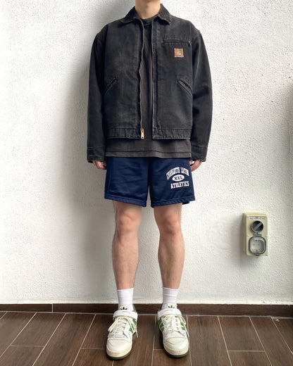 1980S FADED BLACK CARHARTT DETROIT JACKET (L/XL)