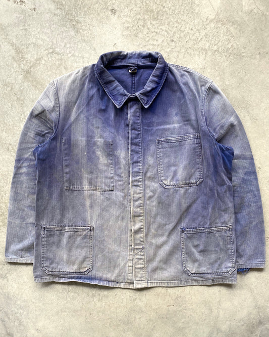 1960S SUN FADED HBT FRENCH WORKWEAR JACKET (L-XXL)