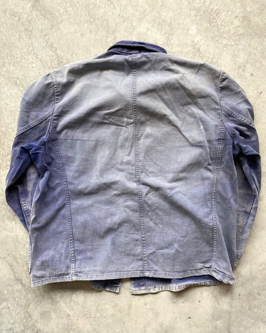 1960S SUN FADED HBT FRENCH WORKWEAR JACKET (L-XXL)