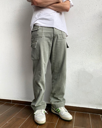 1990S 7 POCKET FATIGUES CARGO TROUSERS (30-32)