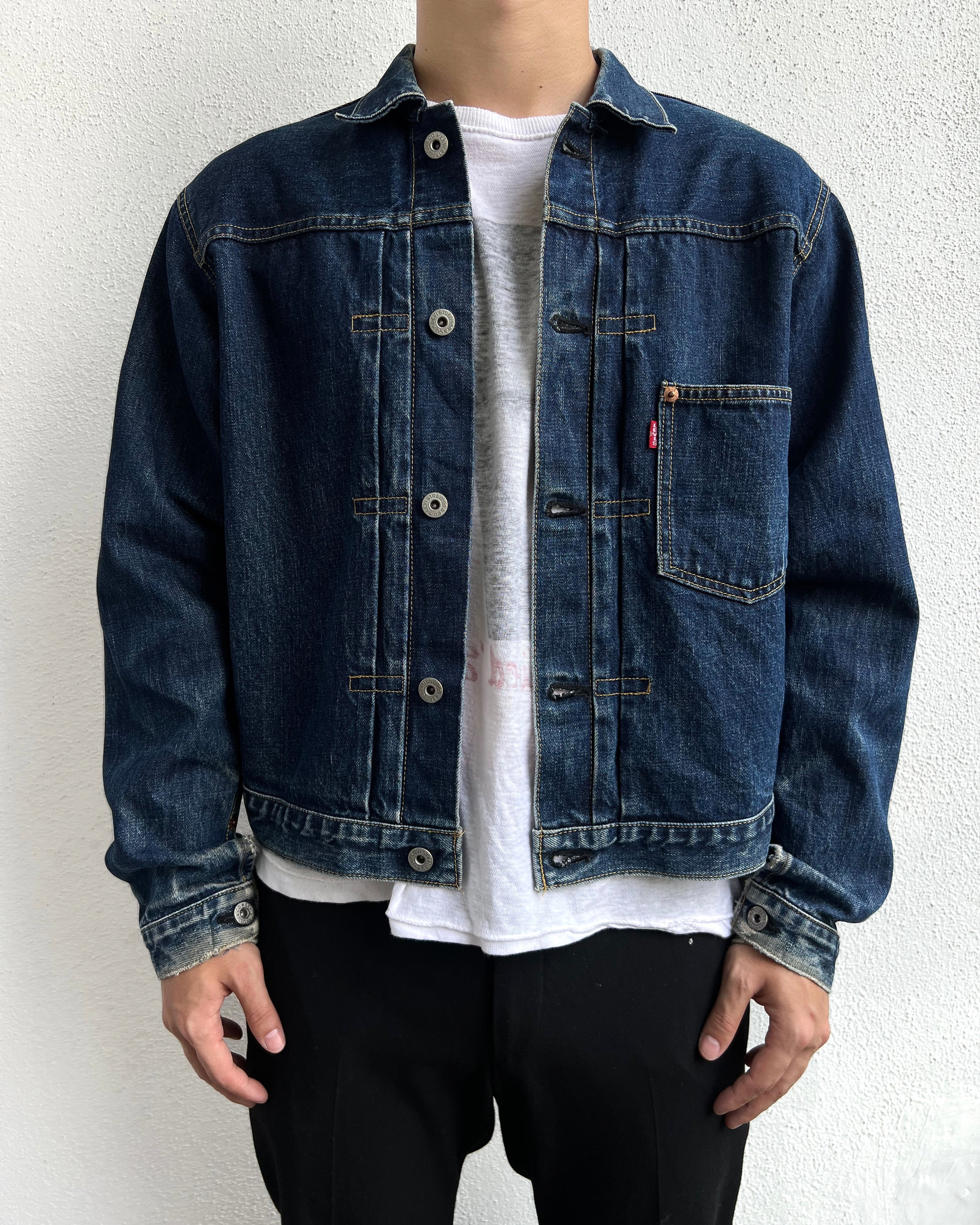 1990S DARK WASHED BIG E LEVI'S TYPE I DENIM JACKET (M/L)