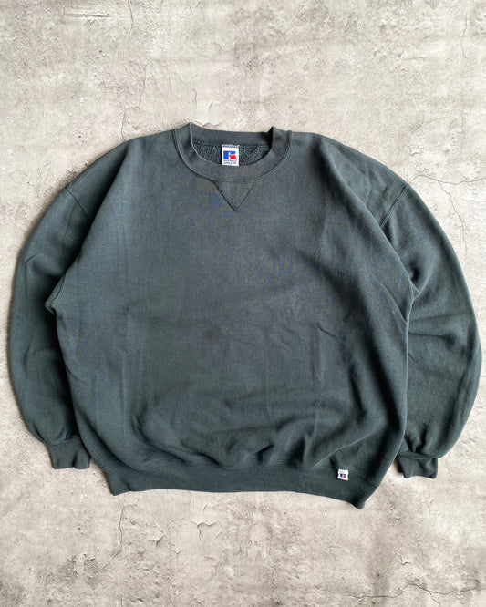 1990S RUSSELL FOREST GREEN BLANK CREWNECK SWEATSHIRT (L/XL)