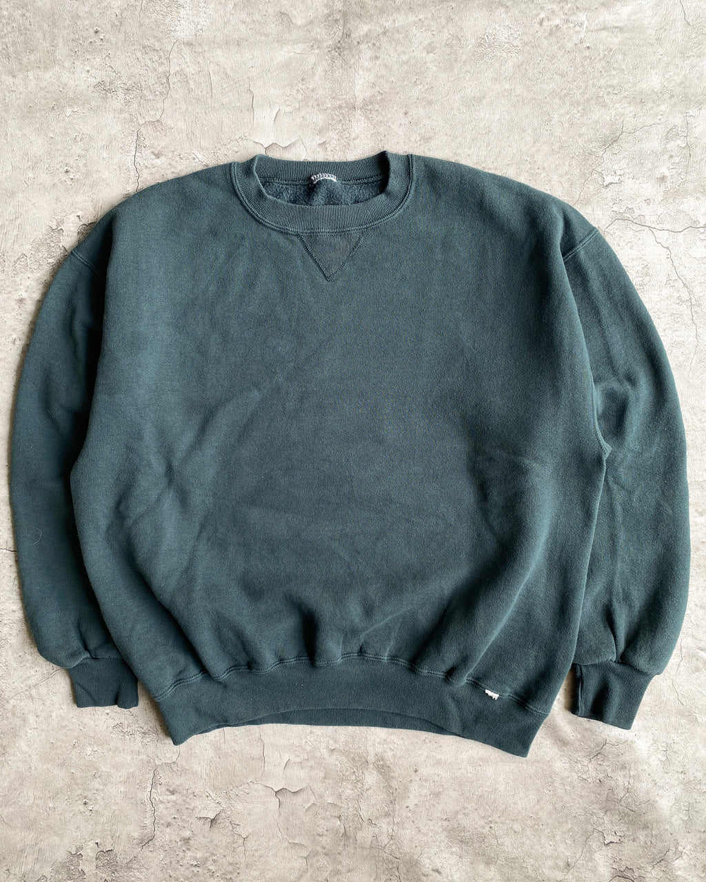 1990S RUSSELL FOREST GREEN BLANK CREWNECK SWEATSHIRT (M/L)
